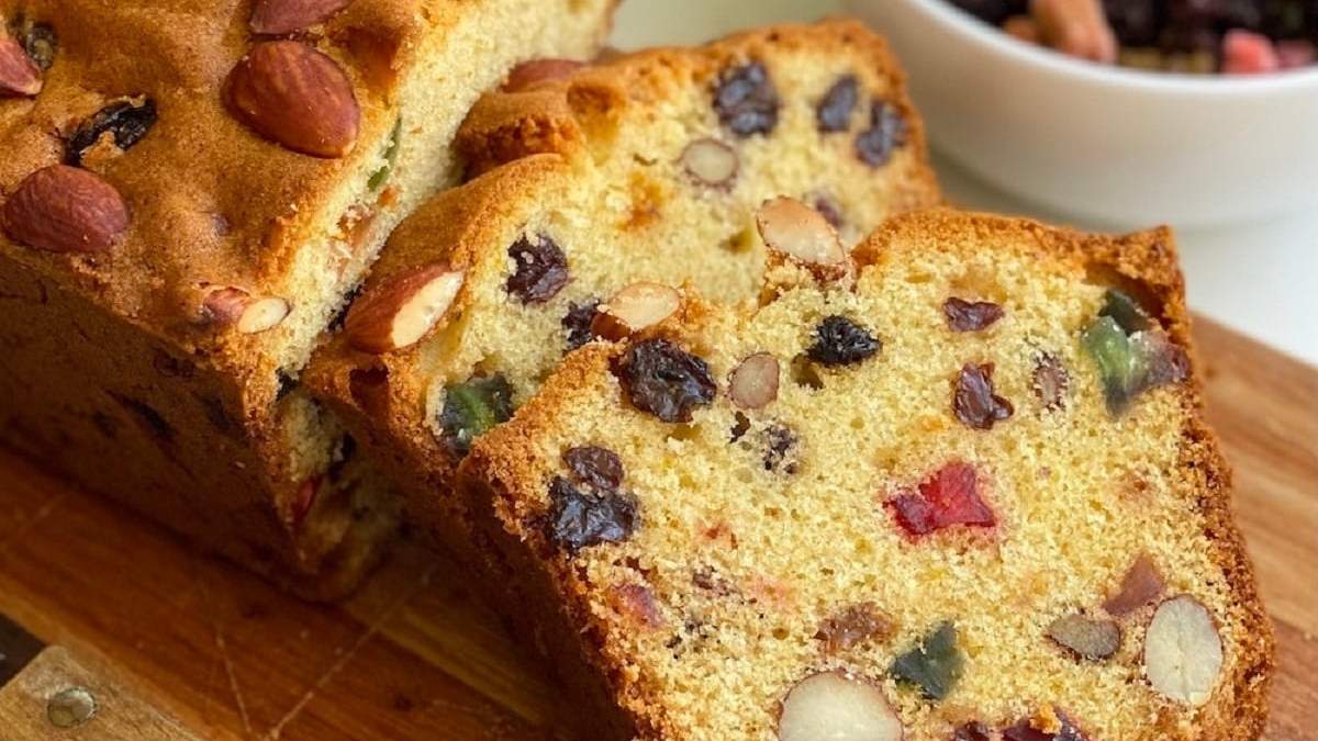 Budín con frutos secos. Fuente: (X)