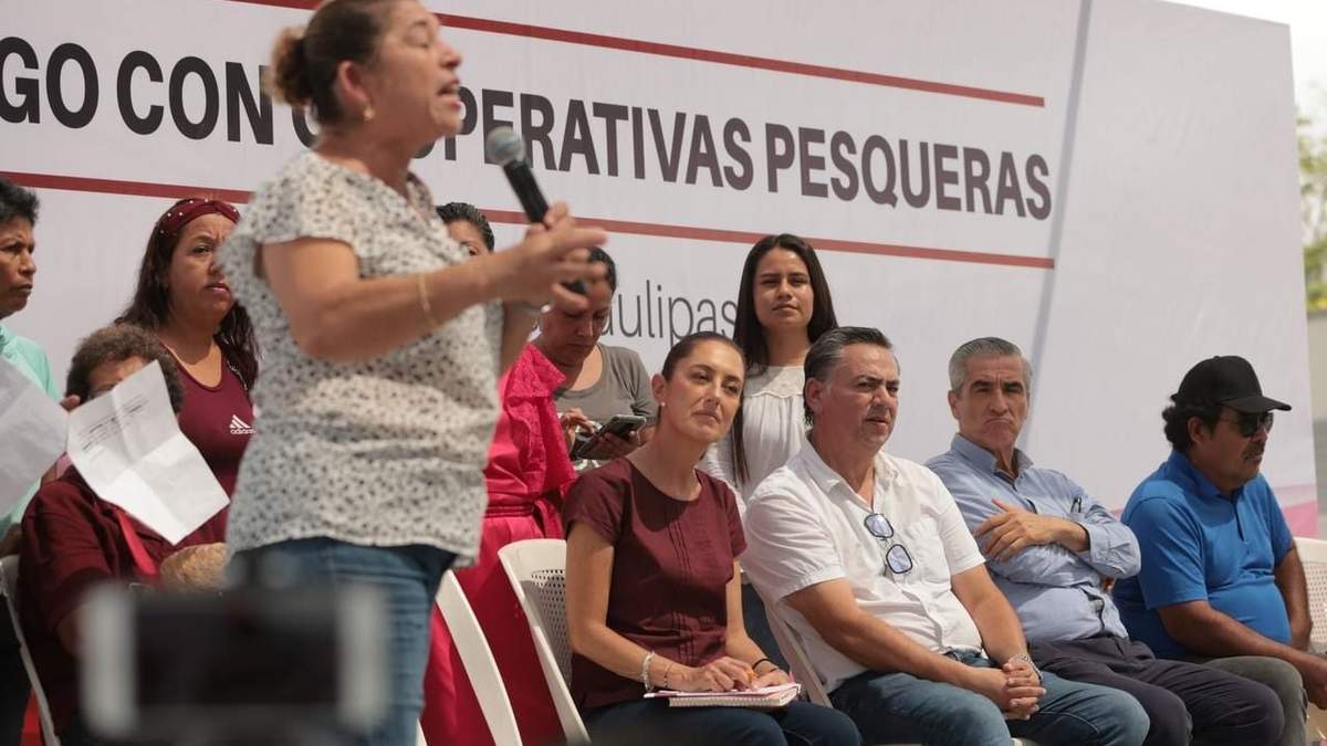 La precandidata en su recorrido por Tamaulipas