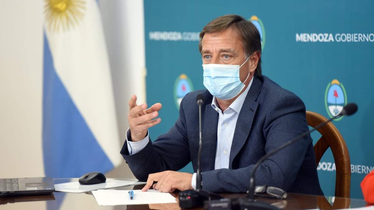 Rodolfo Suárez, gobernador de Mendoza. Fuente: (Twitter)