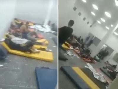 Video muestra el interior del centro de detención del INM supuestamente momentos antes del incendio