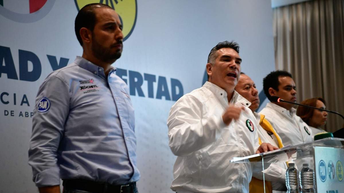 Marko Cortés, "Alito" Moreno y Jesús Zambrano