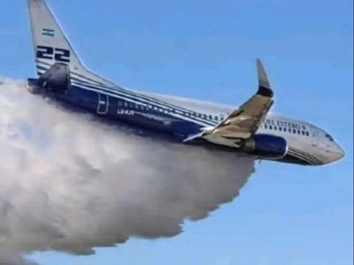 El Boeing 737 que opera en Valle Magdalena es clave en el combate aéreo de los incendios
