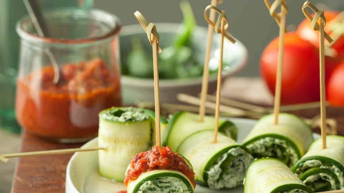 Rolls de zucchini. Fuente: (Instagram)
