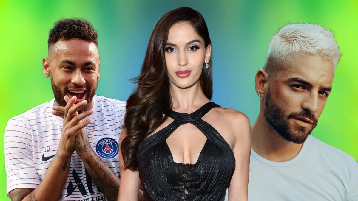 Maluma, Neymar y Natalia Barulich. Fuente: (Minuto Neuquén)