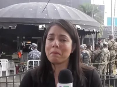 Reportera llora al cubrir tragedia de discoteca Jet Set; sus seres queridos fallecieron ahí (Video)