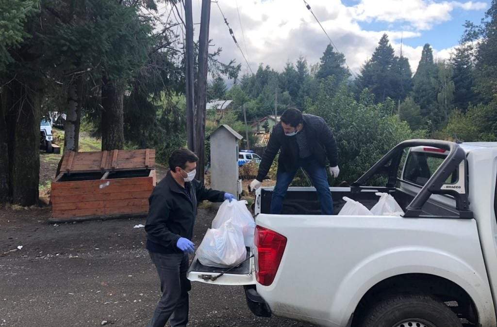 Controles y desinfección en La Angostura. Fuente: (Twitter)
