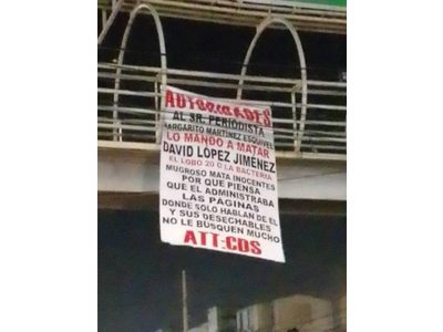 En narcomantas, el Cartel de Sinaloa atribuye al CJNG el asesinato de Margarito Martínez