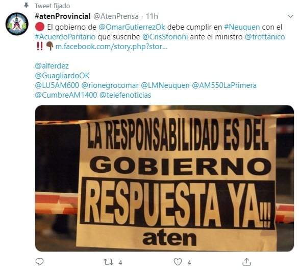 Tuit de ATEN