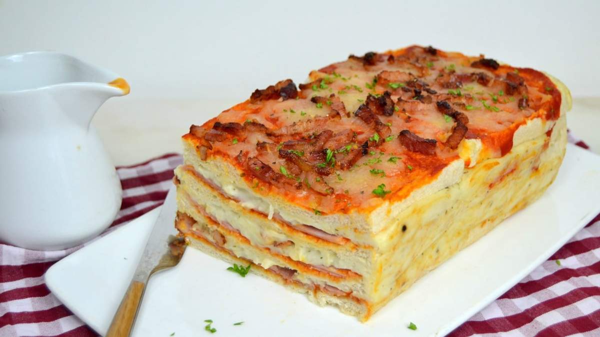 Pastel de pan de pizza. Fuente: (Juanan Sempere)
