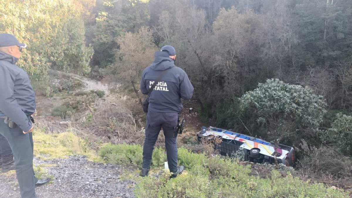 El autobús accidentado