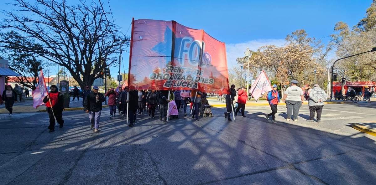 Protesta de organizaciones sociales. Fuente: (Javier Manzano - Minuto Neuquén)