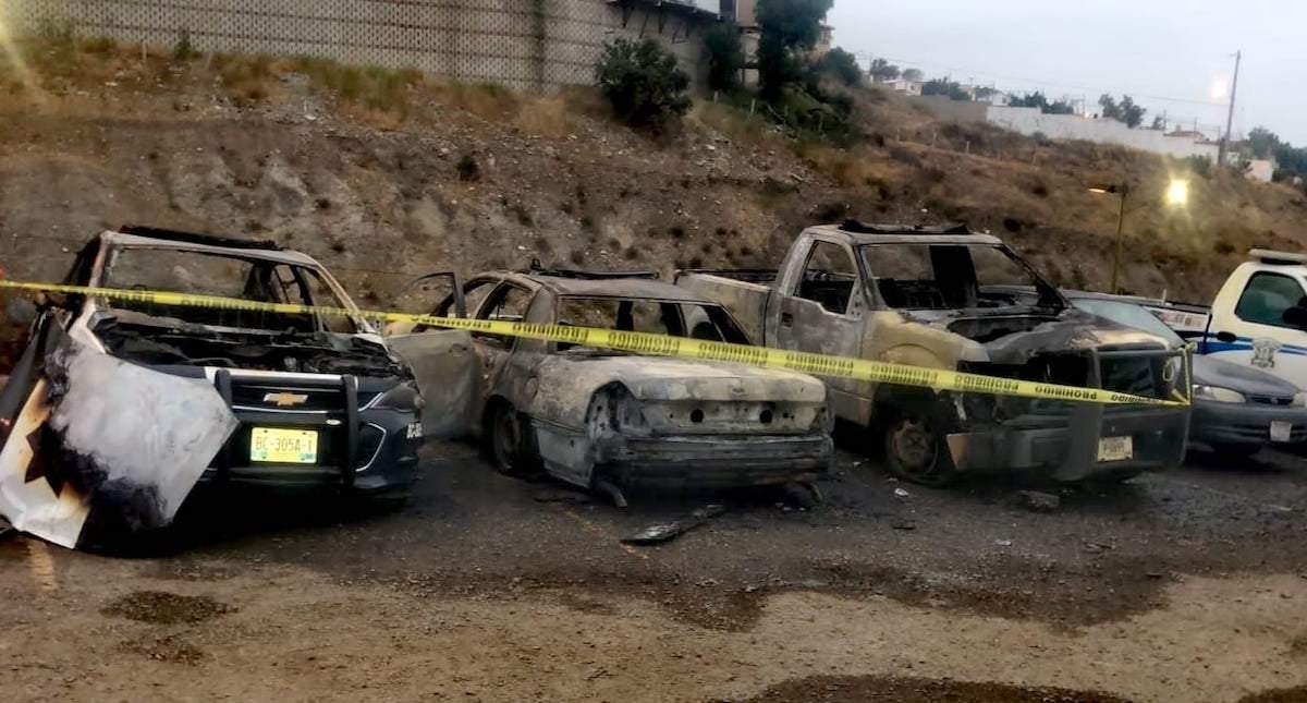 Las tres patrullas incendiadas