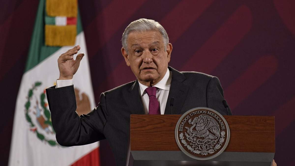 El presidente durante la conferencia matutina de este miércoles en Palacio Nacional