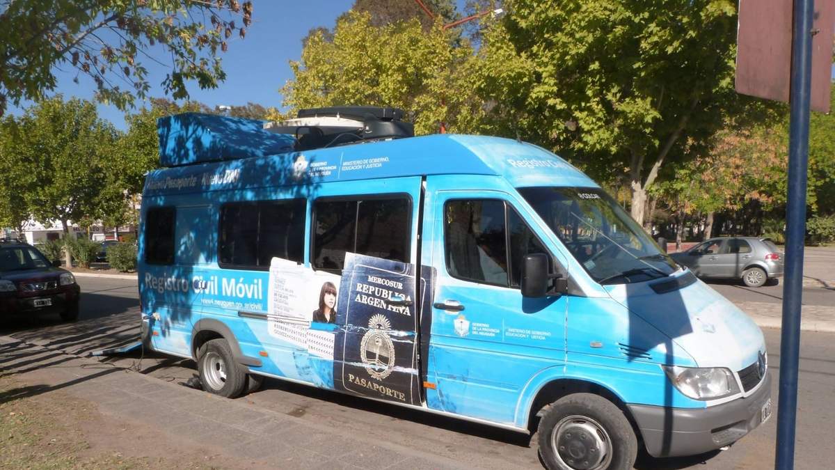 Registro Civil Móvil en Zapala.