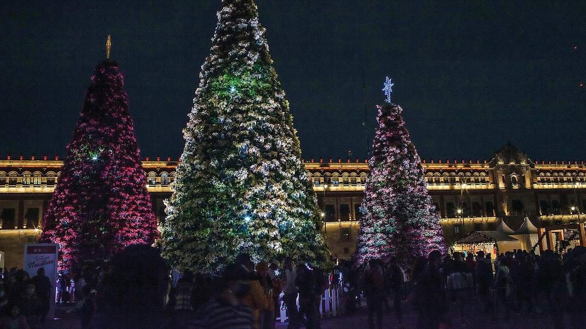 Zócalo capitalino. Decoración navideña