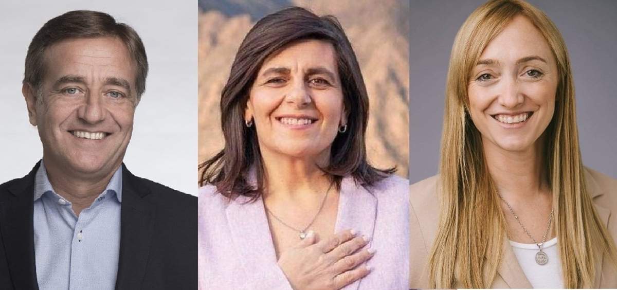 Rodolfo Suarez, Mariana Juri y Anabel Fernández Sagasti