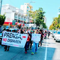 Protestan por asesinato del periodista y locutor Gabriel Soriano Kuri en Acapulco