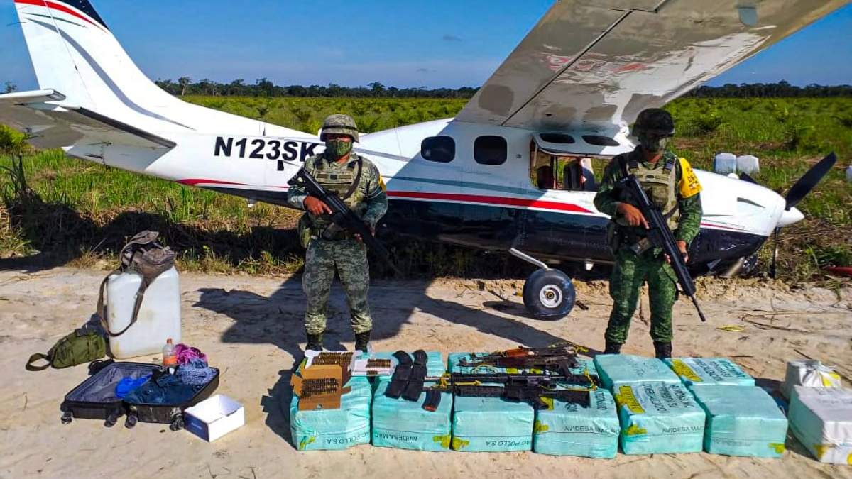 Cocaína decomisada en Campeche