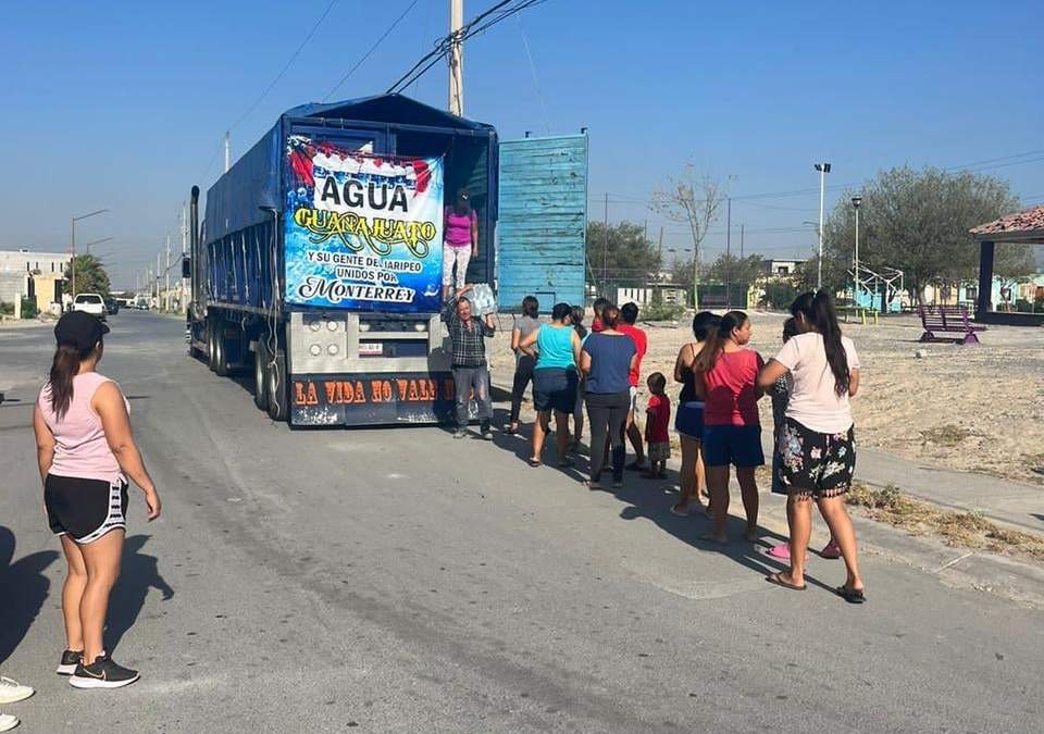 La entrega del líquido en García