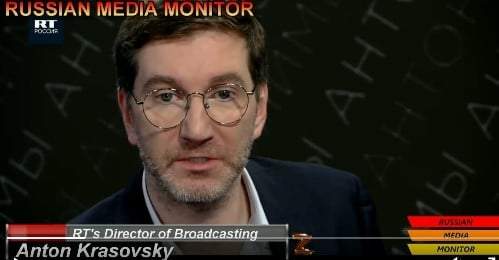 El director de radiodifusión, Anton Krasovsky