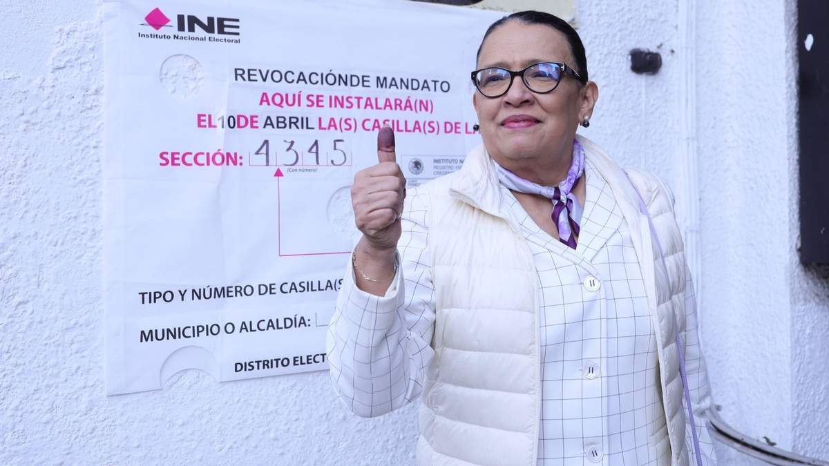 Rosa Icela Rodríguez, titular de la Secretaría de Seguridad y Protección Ciudadana, acudió a votar