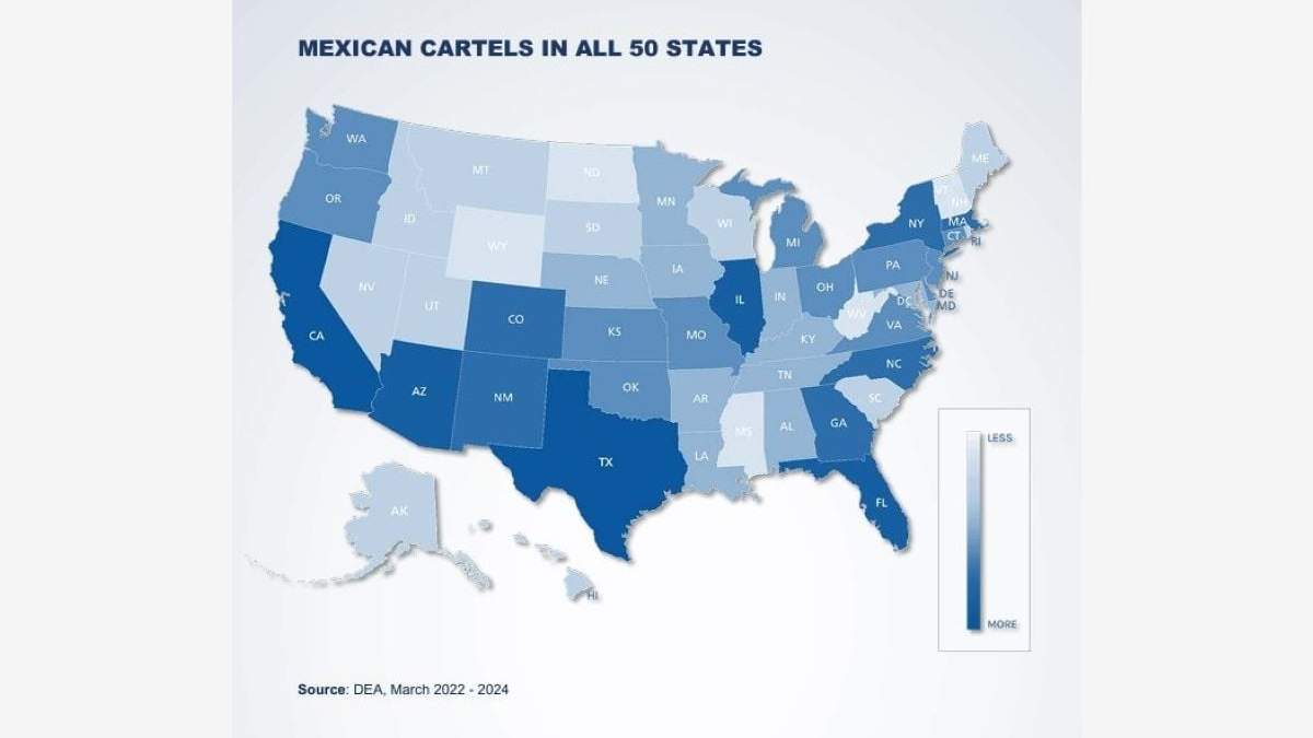 La presencia de los cárteles mexicanos en cada estado de la Unión Americana