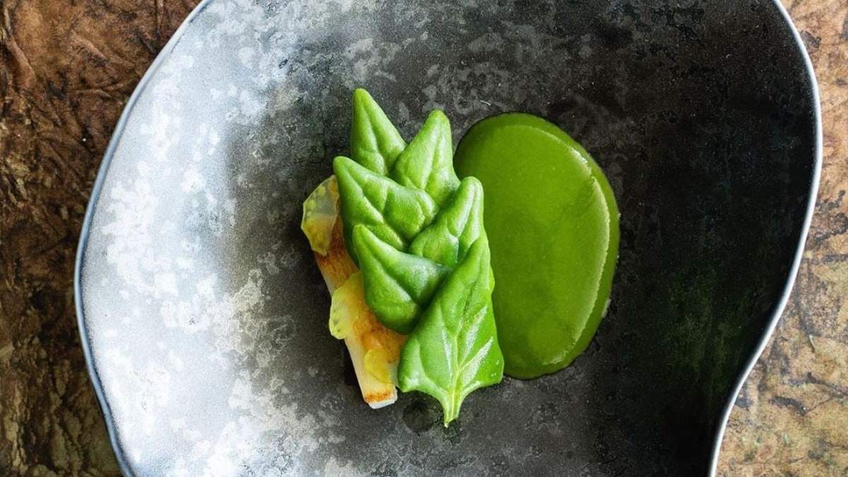 Menú sustentable en restaurante Mirazur. Fuente: (Instagram)