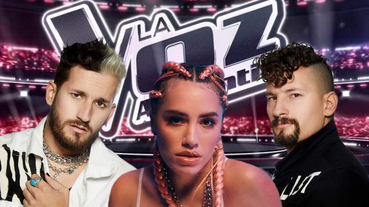 Lali Espósito, Mau y Ricky Montaner en "La Voz Argentina". Fuente: (Minuto Neuquén)