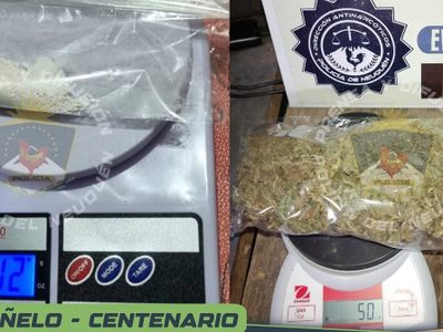 Detuvieron a tres personas que vendían drogas desde Añelo a Centenario