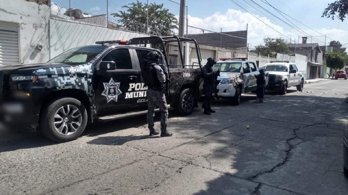 Policías de Celaya, en Guanajuato