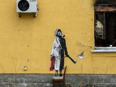 En plena guerra la fiscalía de Ucrania frustra el robo de una obra de Banksy