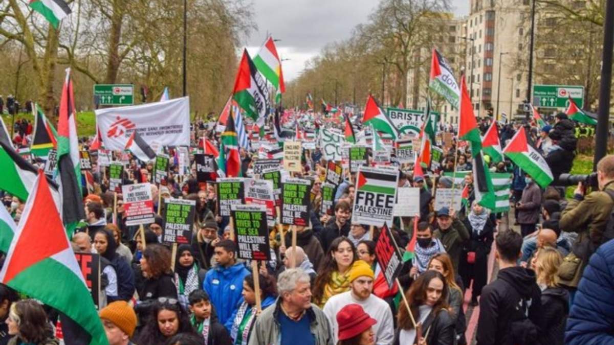 Manifestación propalestina en Londres