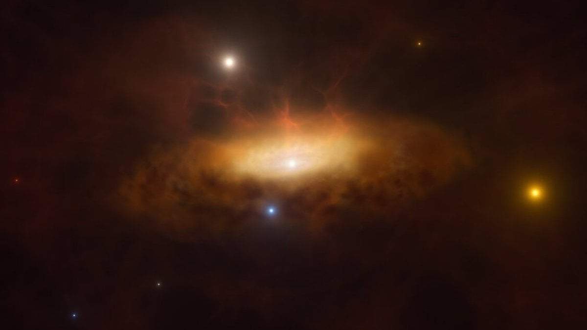 La galaxia SDSS1335+0728 encendiéndose
