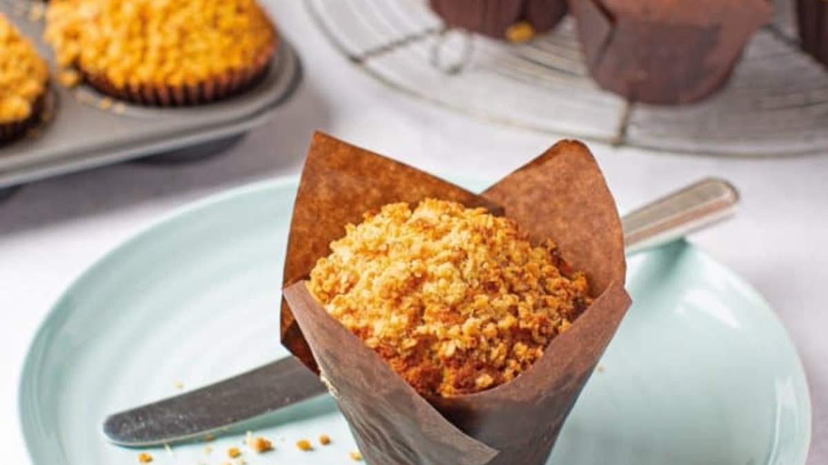 Muffins de limón con crumble. Fuente: (Instagram)