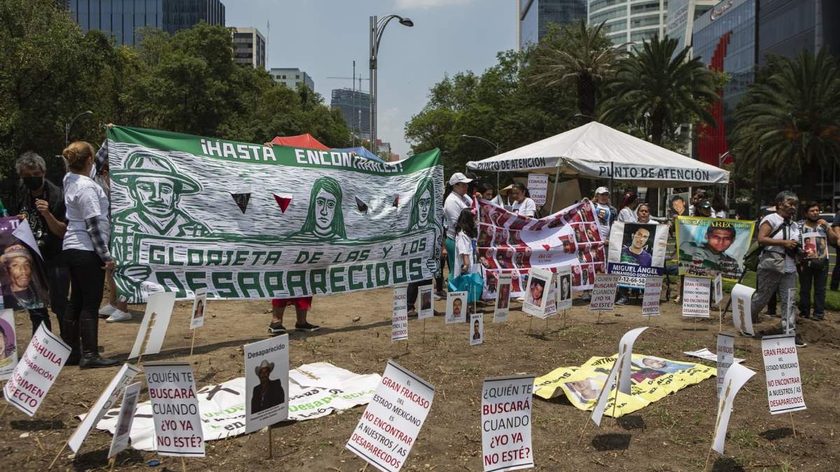 La glorieta de La Palma, convertida en La Glorieta de las y los Desaparecidos
