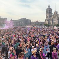 Asisten 80 mil personas a la marcha del #8M en la CDMX