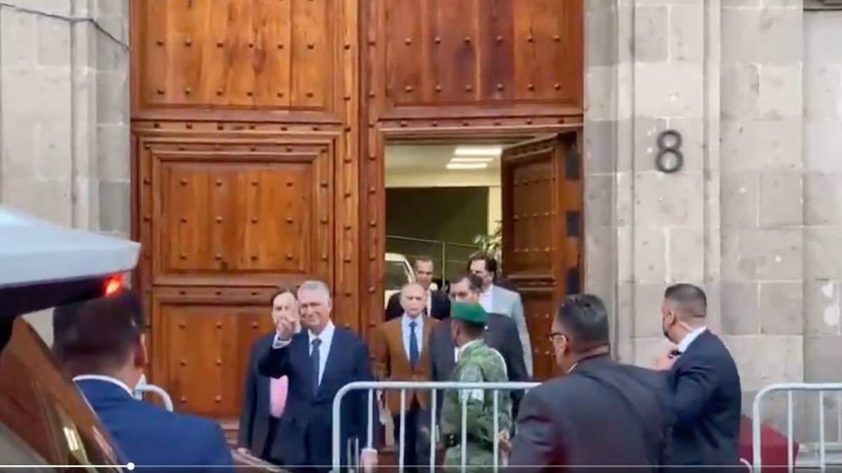 Salinas Pliego, al salir de Palacio Nacional tras la reunión.