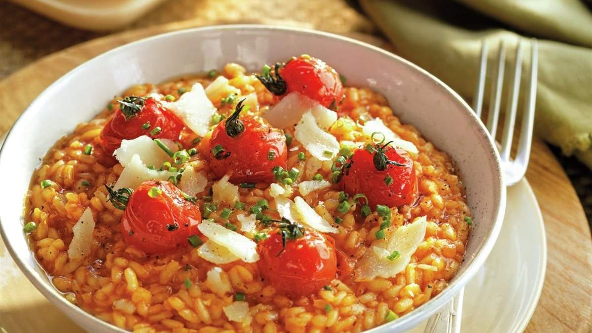Risotto de tomate. Fuente: (X)