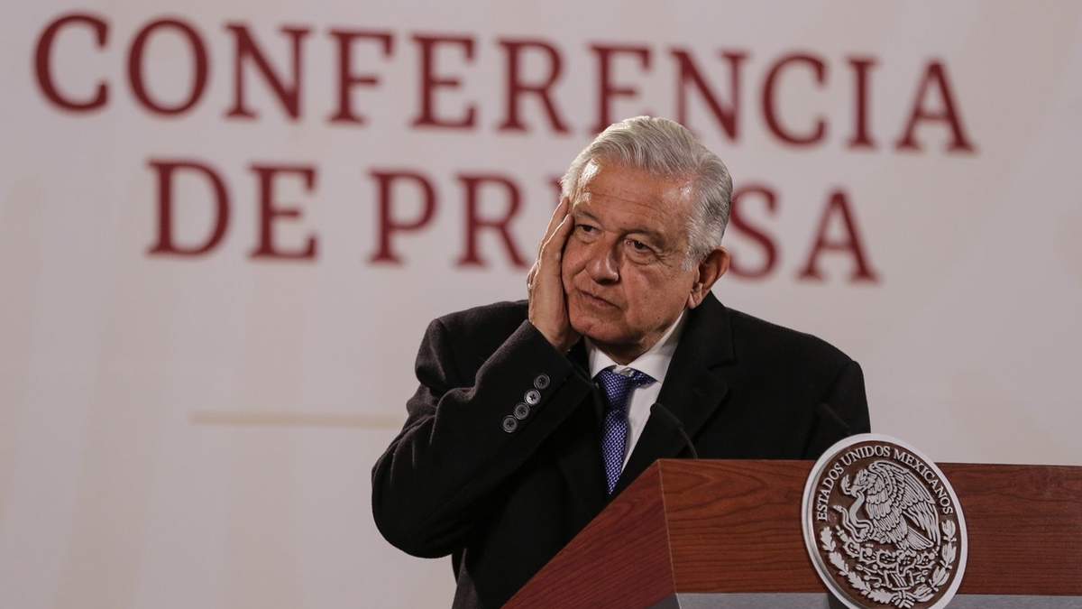 El presidente durante la conferencia de prensa