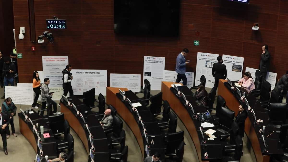 La sesión en el Senado de la República