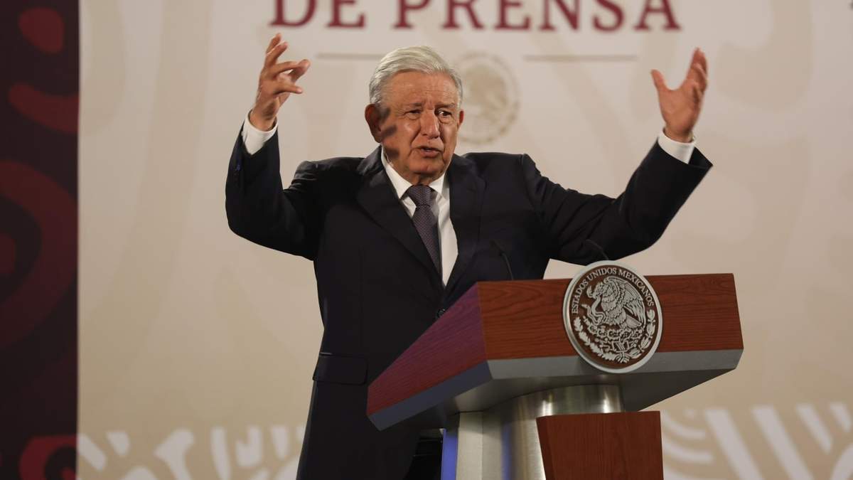 El presidente Andrés Manuel López Obrador en su conferencia matutina