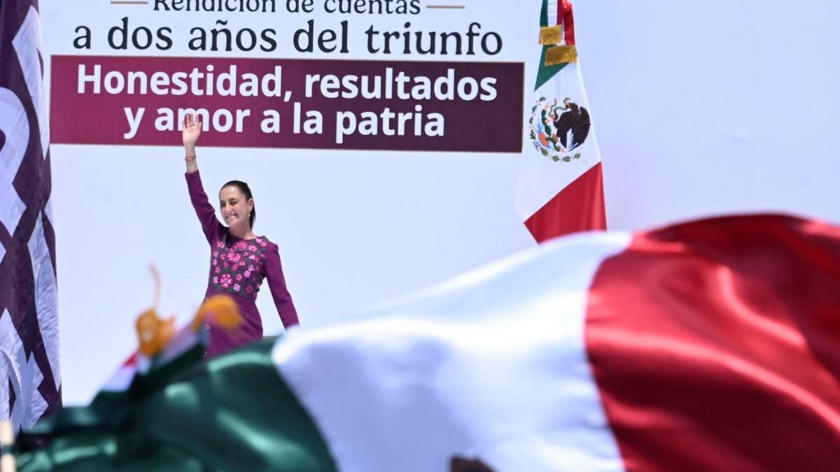 Sheinbaum en su mitin del domingo último