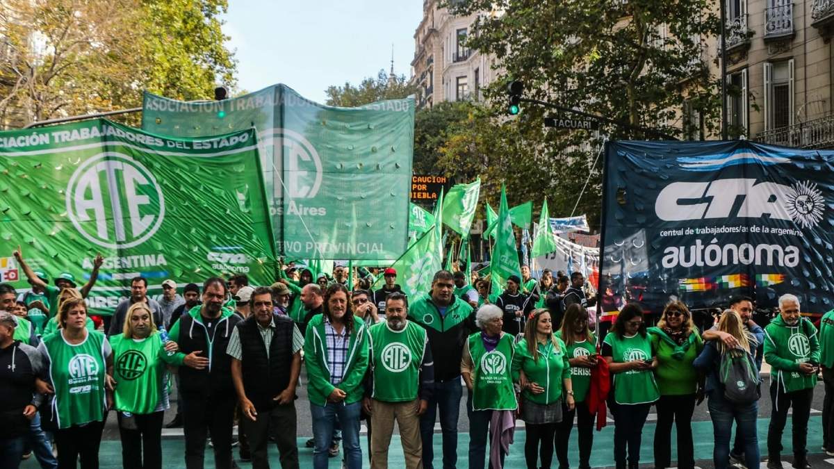 La ATE volvió a rechazar el ajuste contra los trabajadores. Fuente: (Twitter)