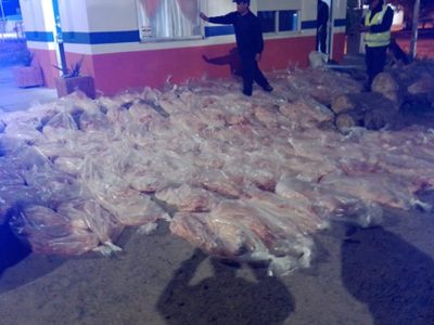 Incautaron 110 costillares que eran trasladados hacia Centenario