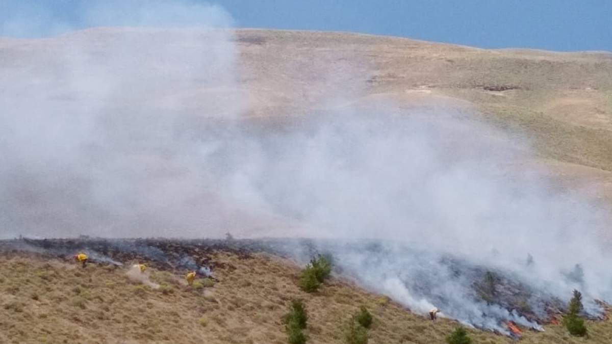 Incendio Junín de los Andes. Fuente: (Twitter)