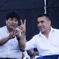 Evo Morales pasó por Neuquén y le brindó su apoyo a Ramón Rioseco