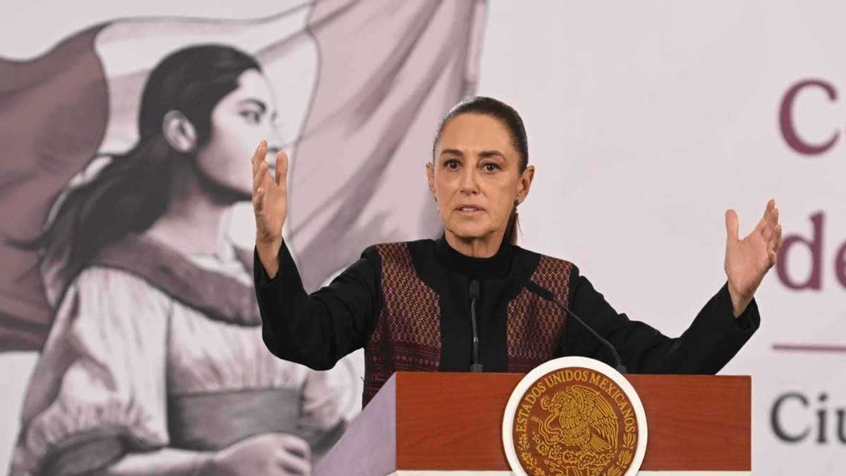 La presidenta Claudia Sheinbaum en la mañanera