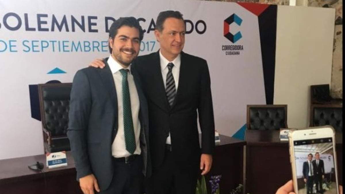 Samuel Cárdenas Palacios y el gobernador Mauricio Kuri