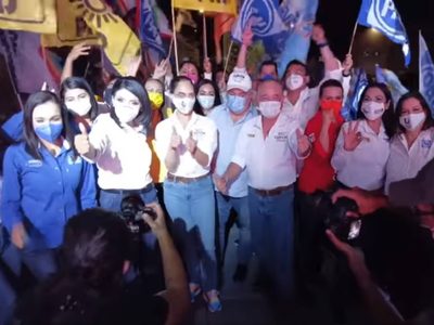 Candidata aliancista a la alcaldía de Mexicali roba aplausos a Lupita Jones en cierre de campaña
