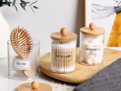 Con cartón y esos vasos de vidrio sueltos sin juego, hacé estos increíbles contenedores chic para tu baño